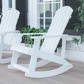 Flash Furniture White Poly Resin Adirondack Style Rocking Chair JJ-C14705-WH-GG